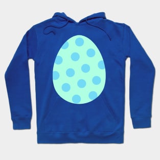 Easter egg mint with blue dots Hoodie